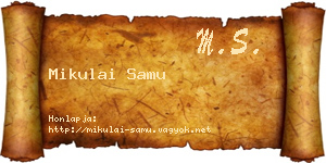 Mikulai Samu névjegykártya